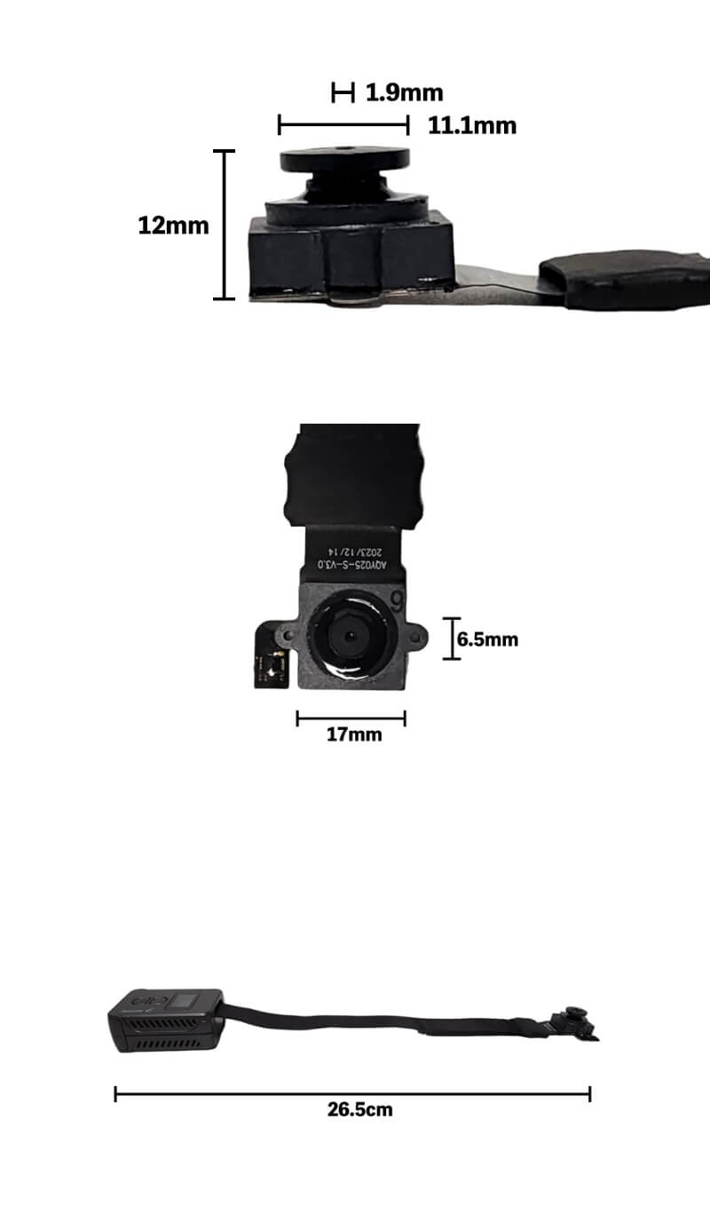RunCam6 ボタン型ピンホールレンズ ロングケーブル仕様│M12camera